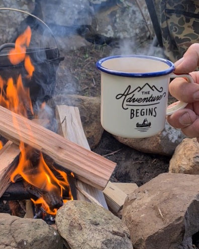 Adventure Begins Enamel Mug