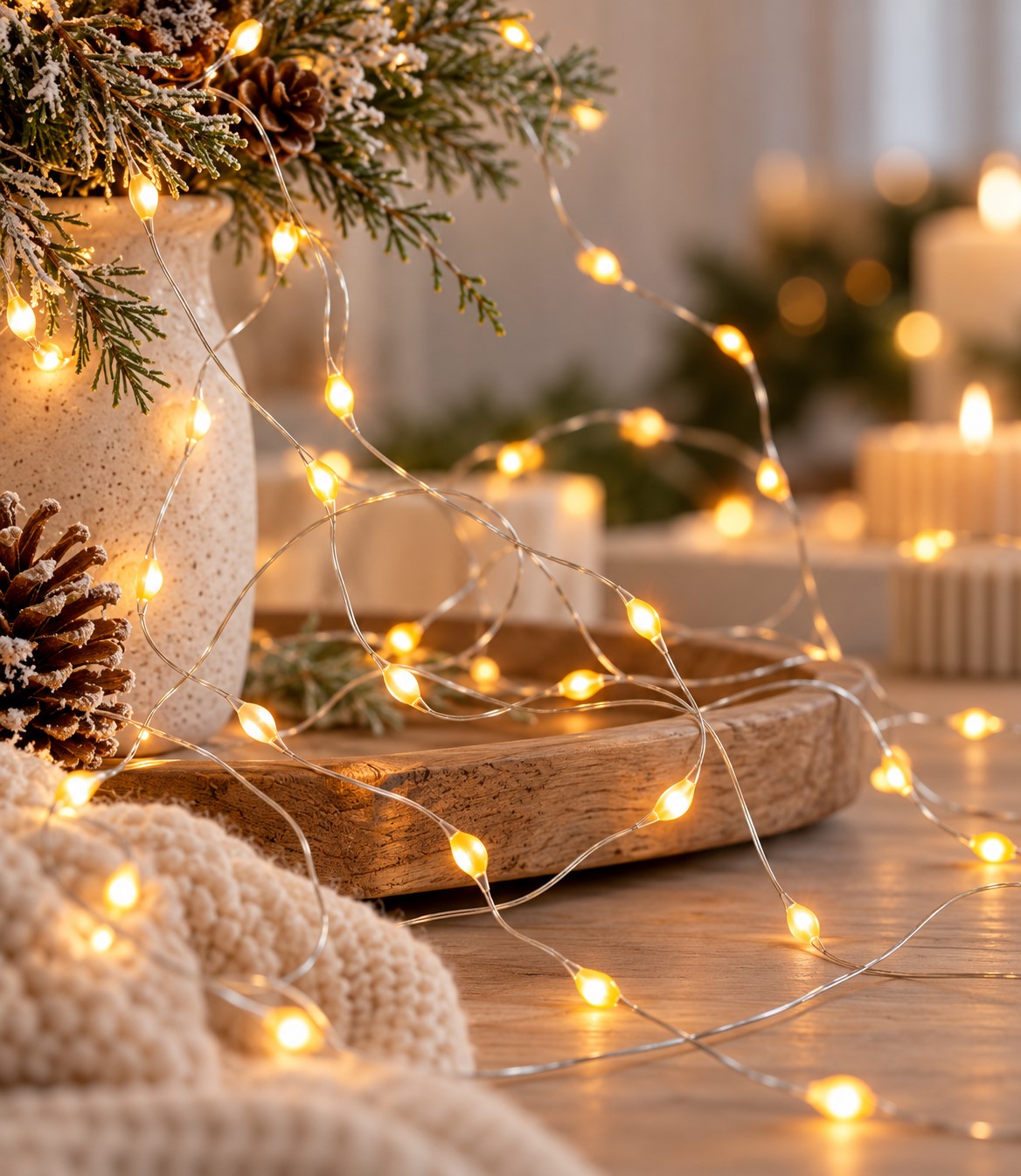 Bright String Lights 6m – 60 Warm White LEDs