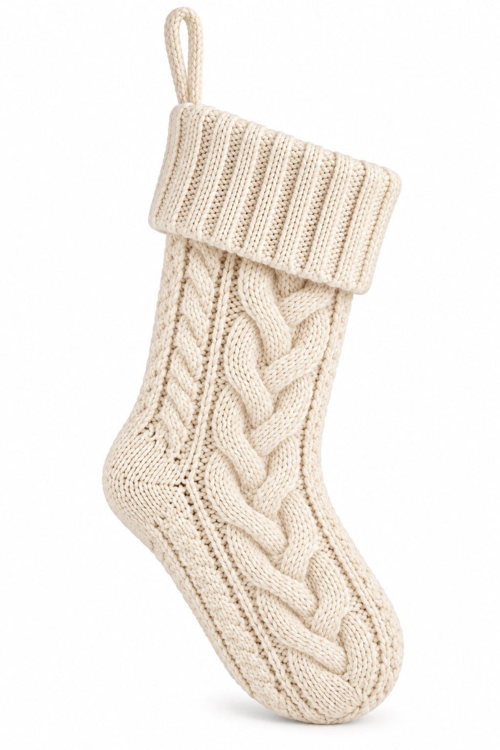 Cable Knit Christmas Stocking