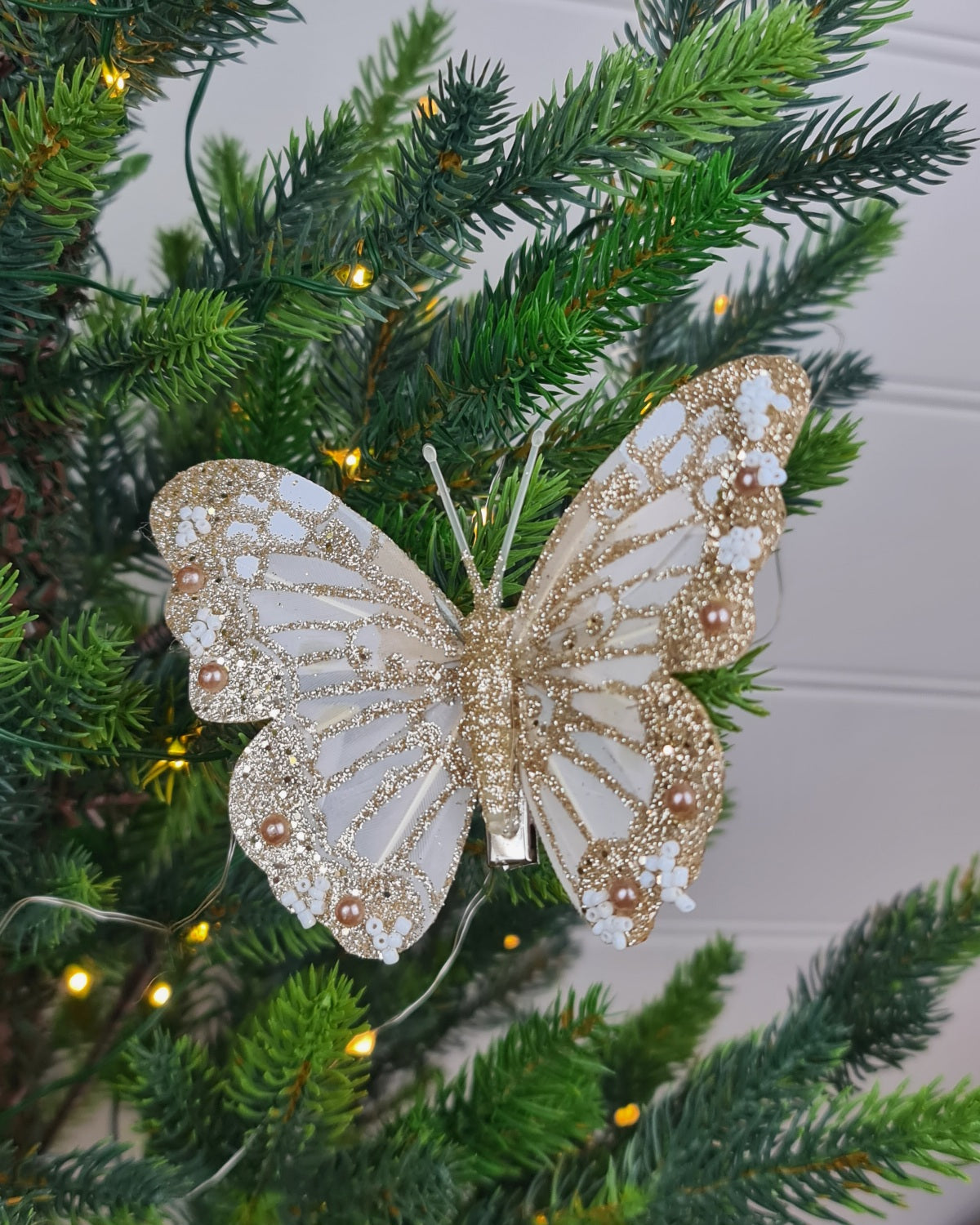 Champagne Clip Butterfly Set of 3