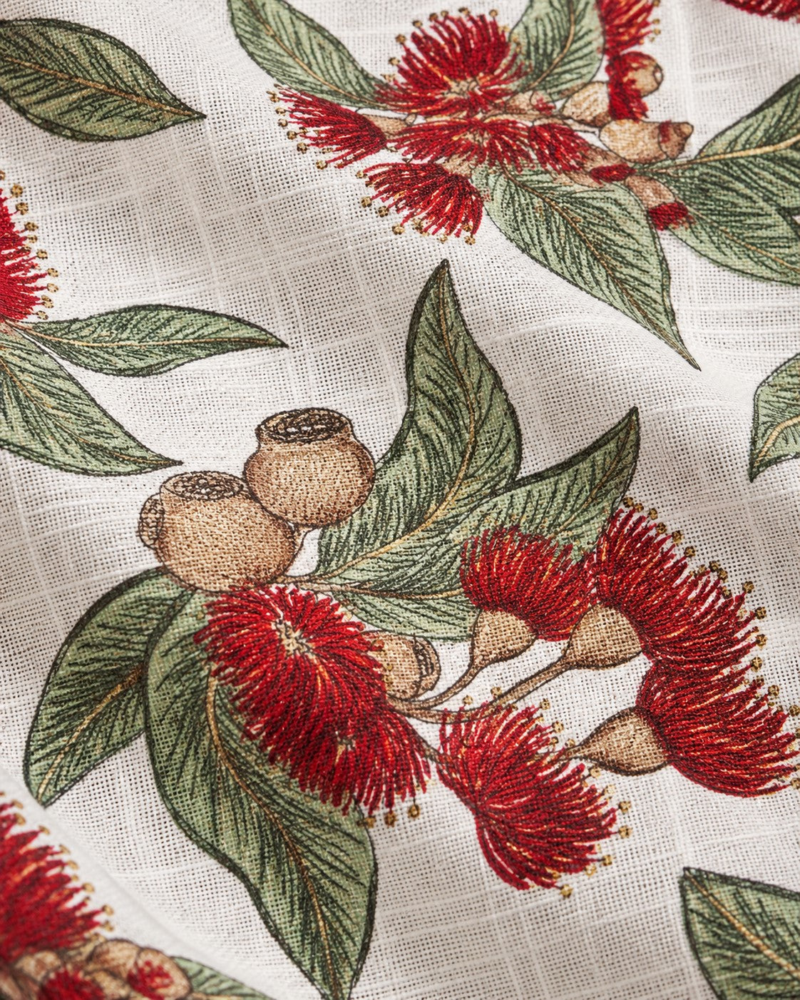 Red Eucalyptus Christmas Tea Towel Set of 3