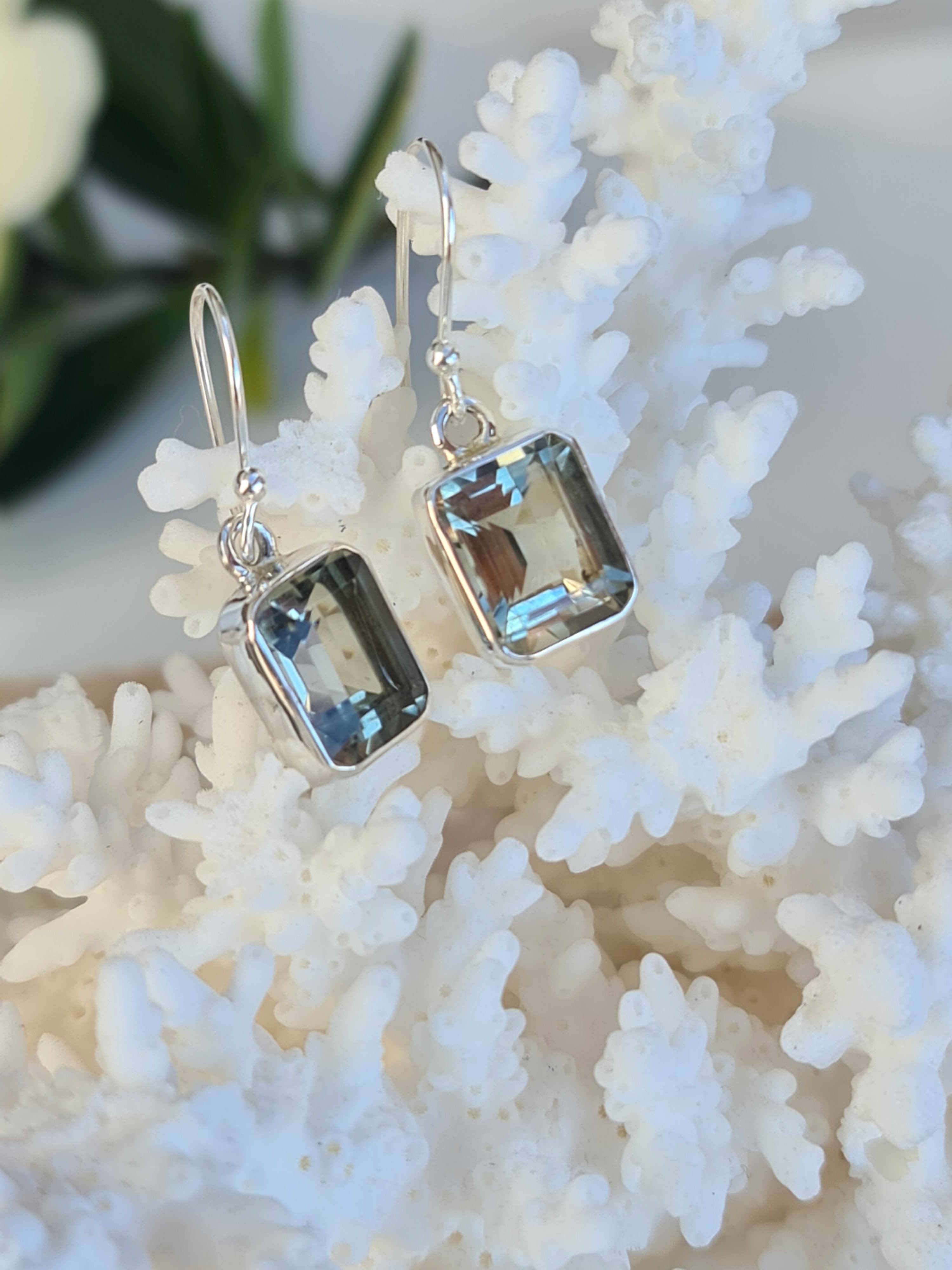 Dhaani Green Amethyst Earrings