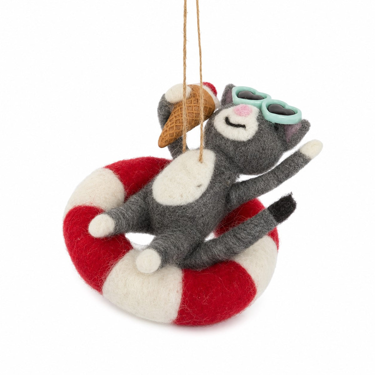 Felix Poolside – Cat Christmas Ornament