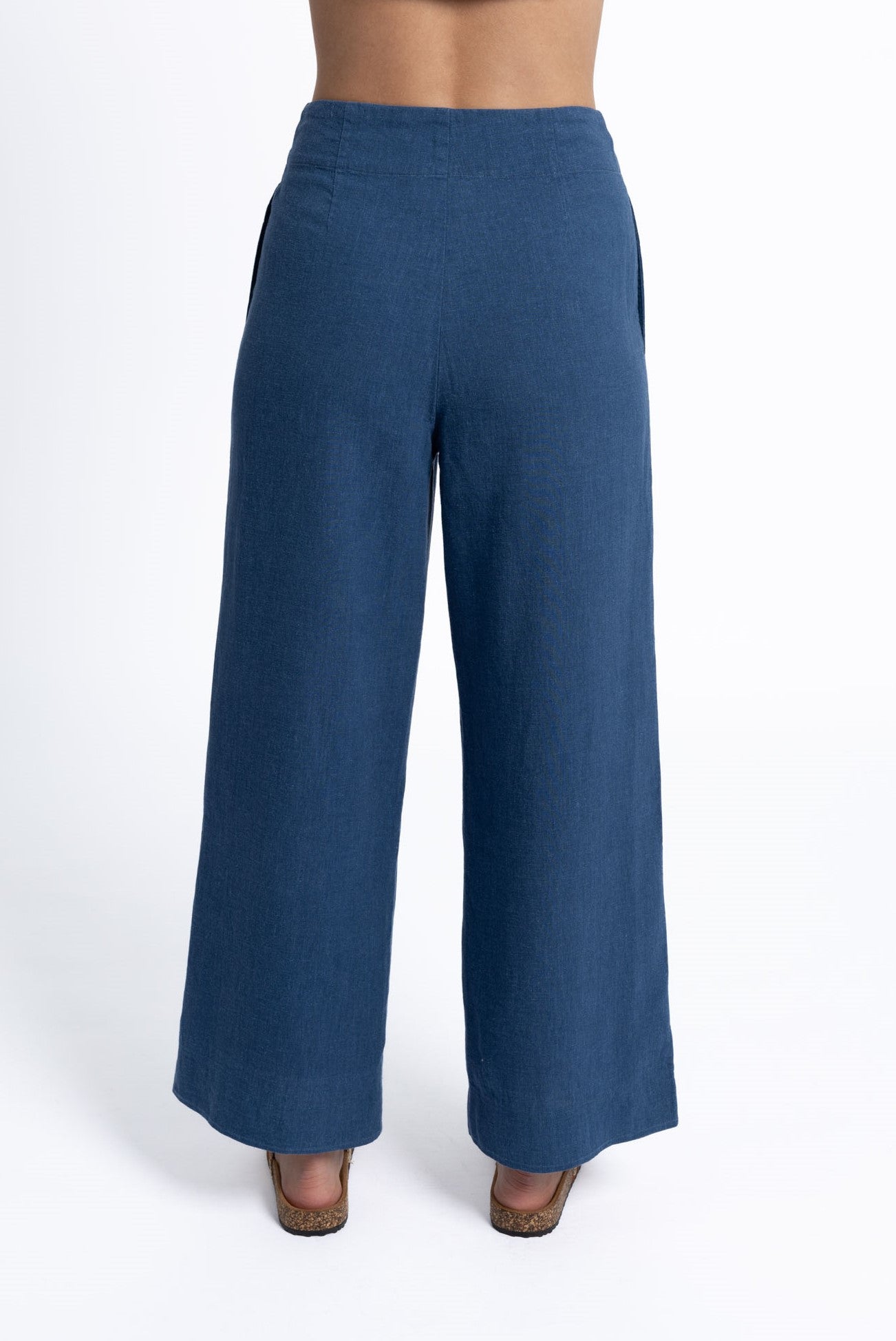 Fleetwood Linen Pant – Ocean Blue