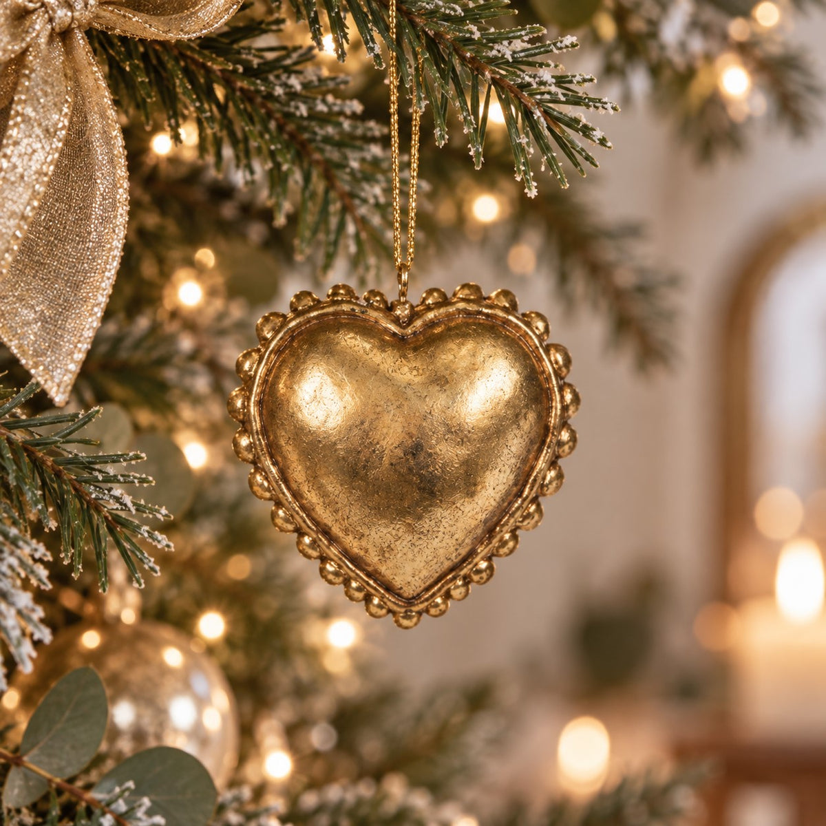 Gilded Heart Christmas Ornament