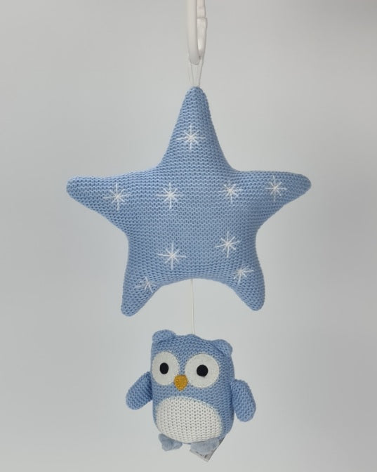 Knitted Musical Owl - Blue