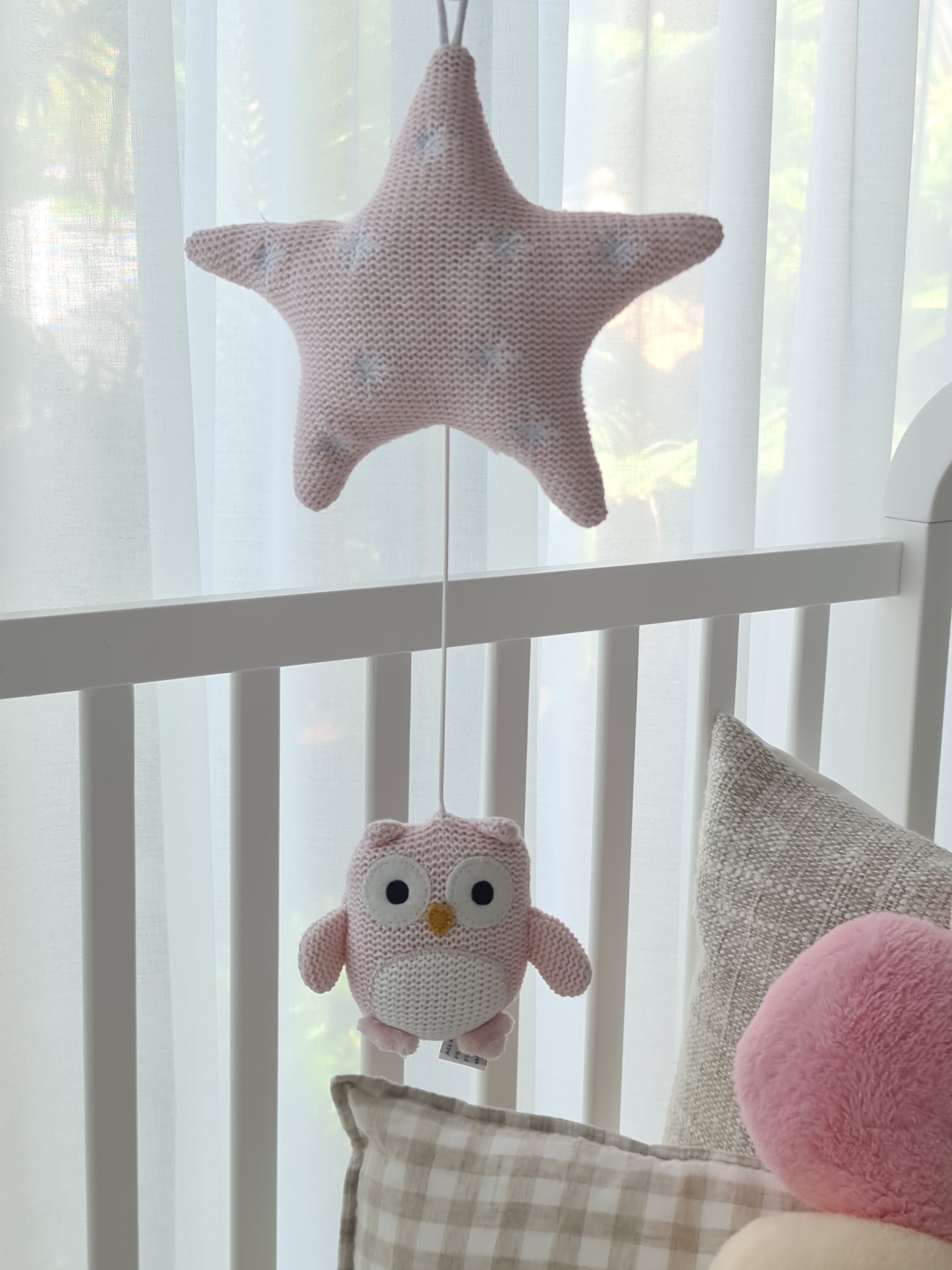 Knitted Musical Owl - Pink