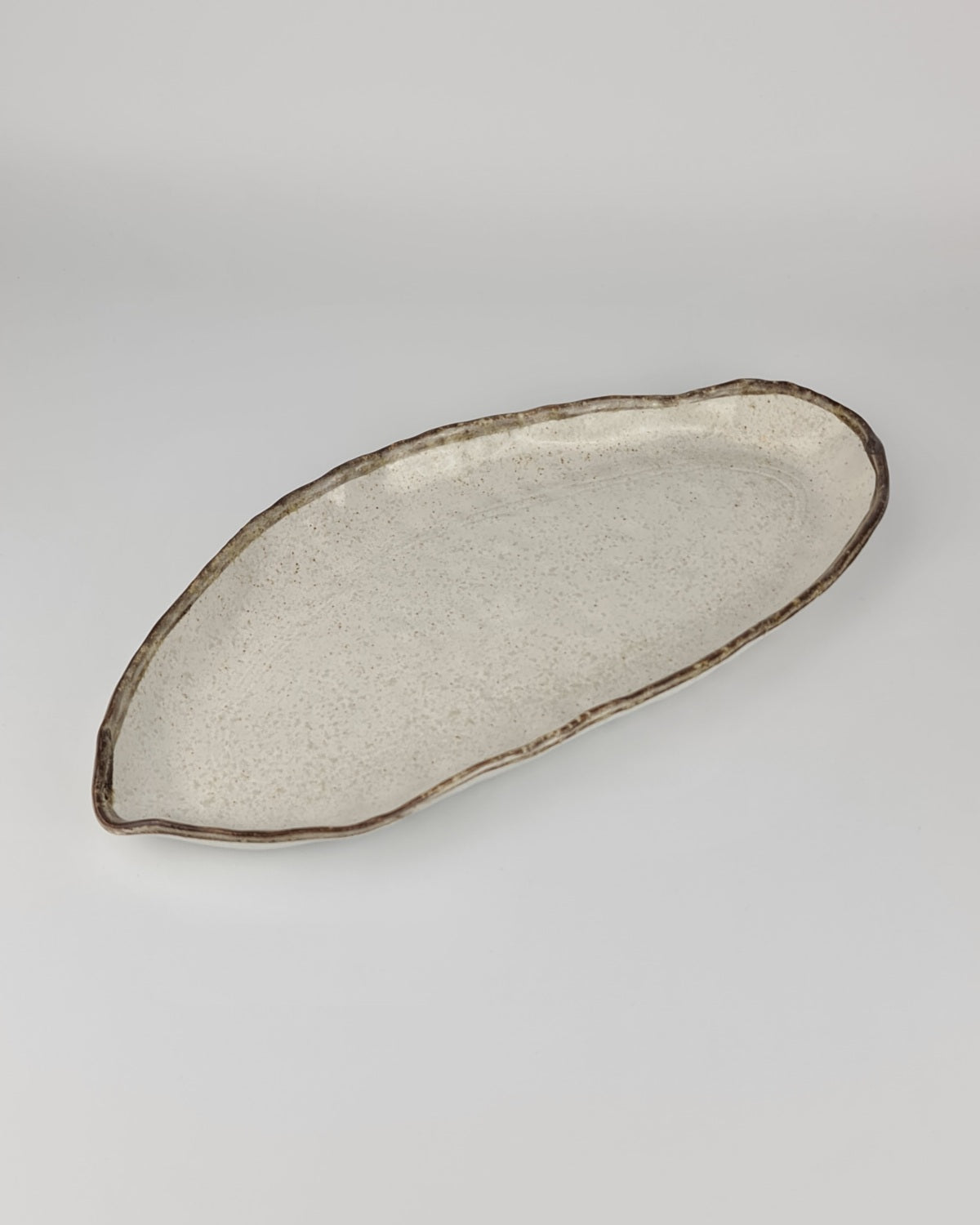 Leaf Shape Ceramic Long Tray