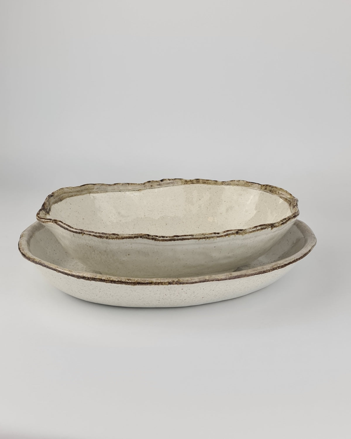 Leaf Shape Ceramic Oval Bowl