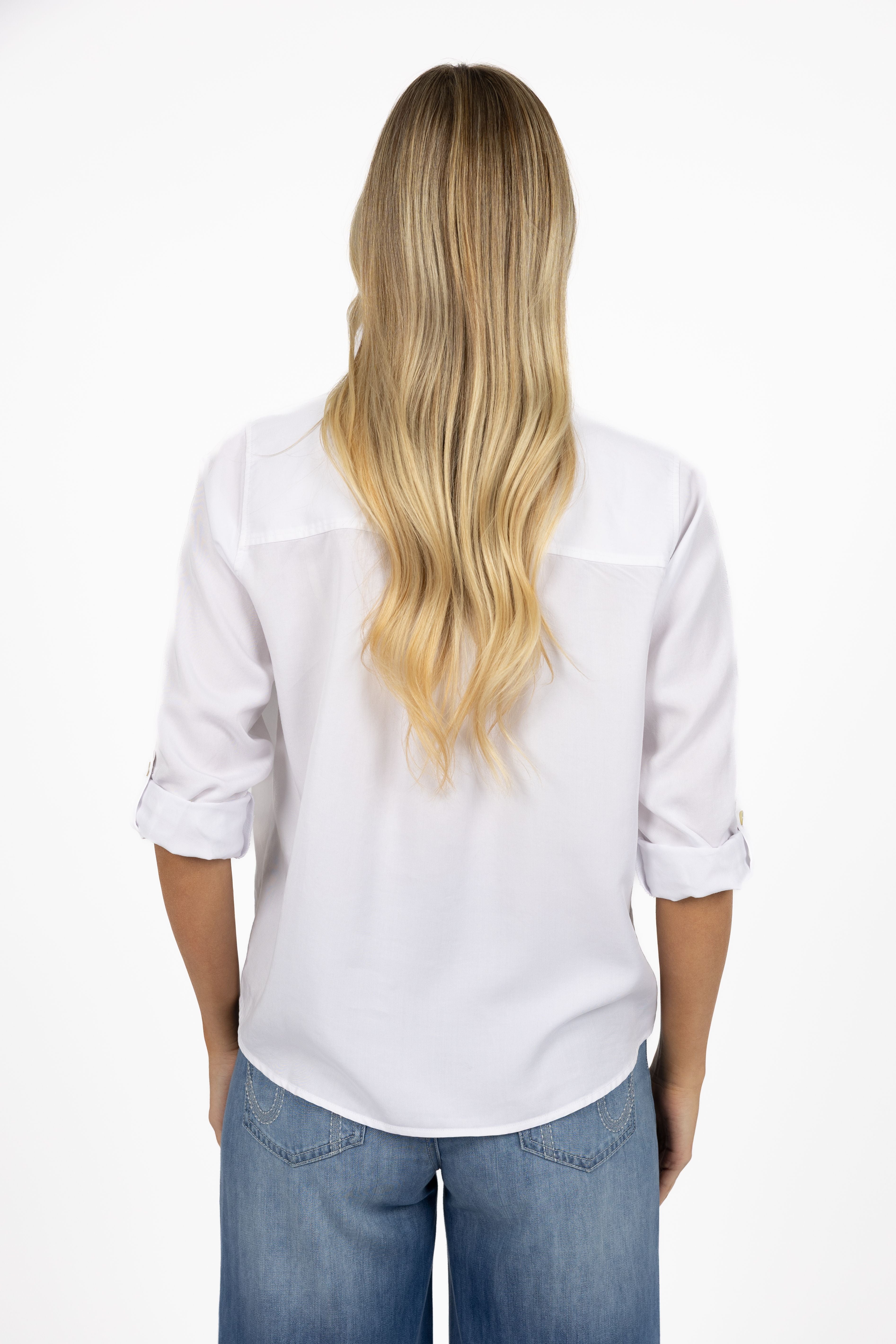 Leni Shirt – White 100% Lyocell Button-Up Shirt