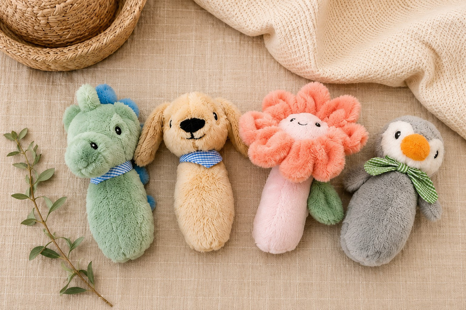 Little Squeezies – Digby Dog Soft Baby Rattle