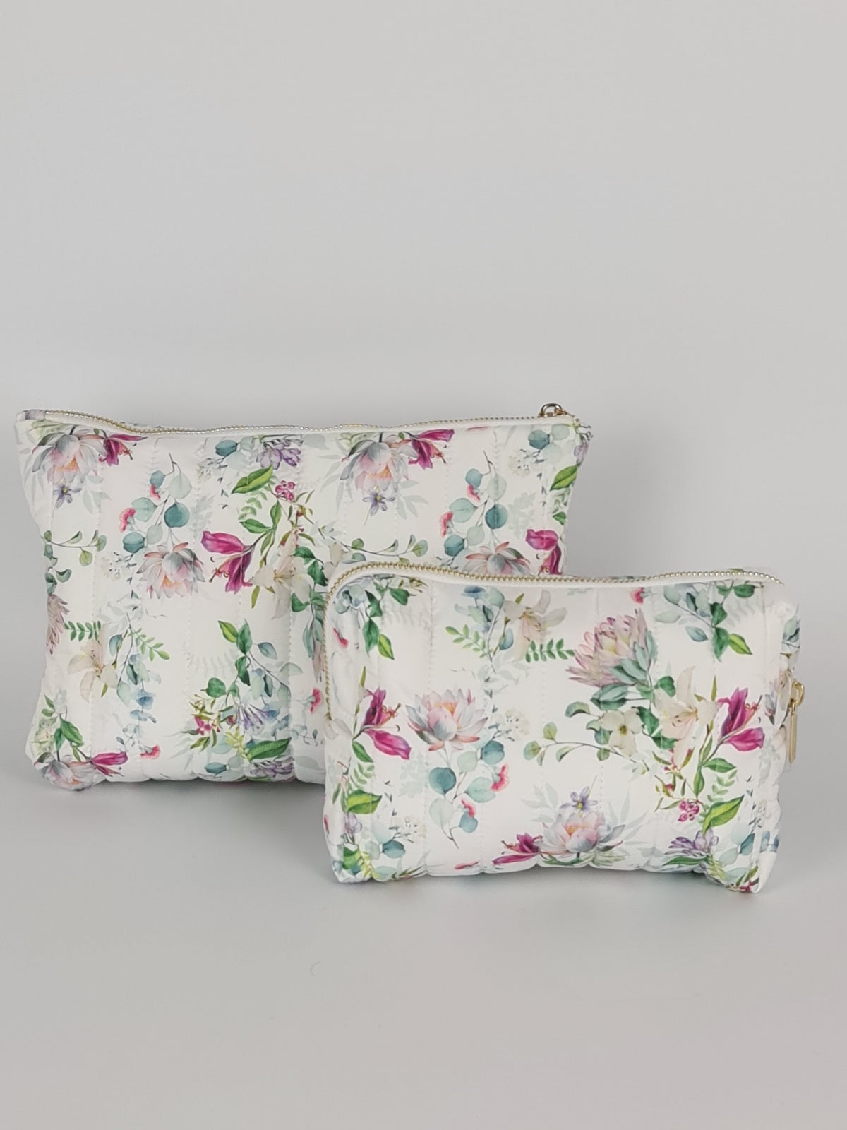 Morning Posy Cosmetic Bag - White