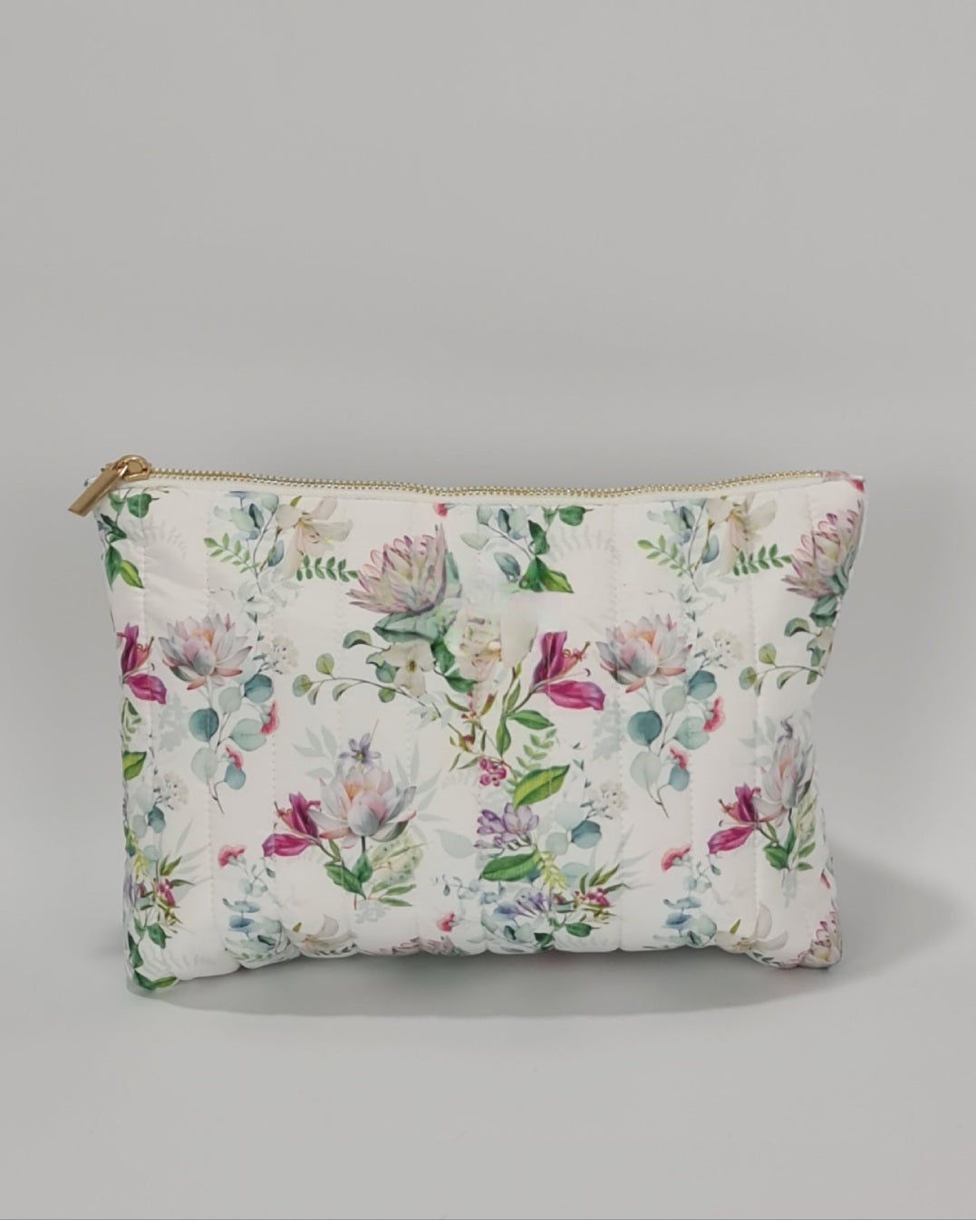 Morning Posy Cosmetic Bag - White