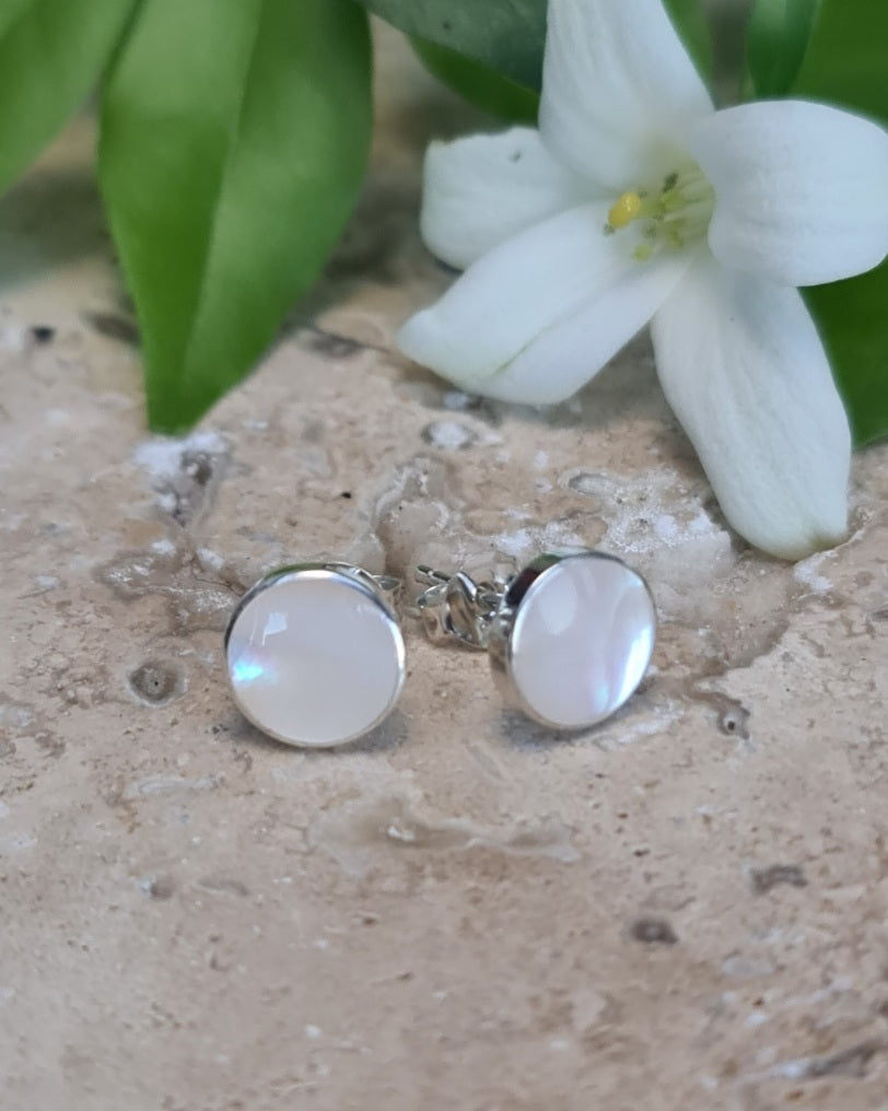 Mother of Pearl Stud Earrings