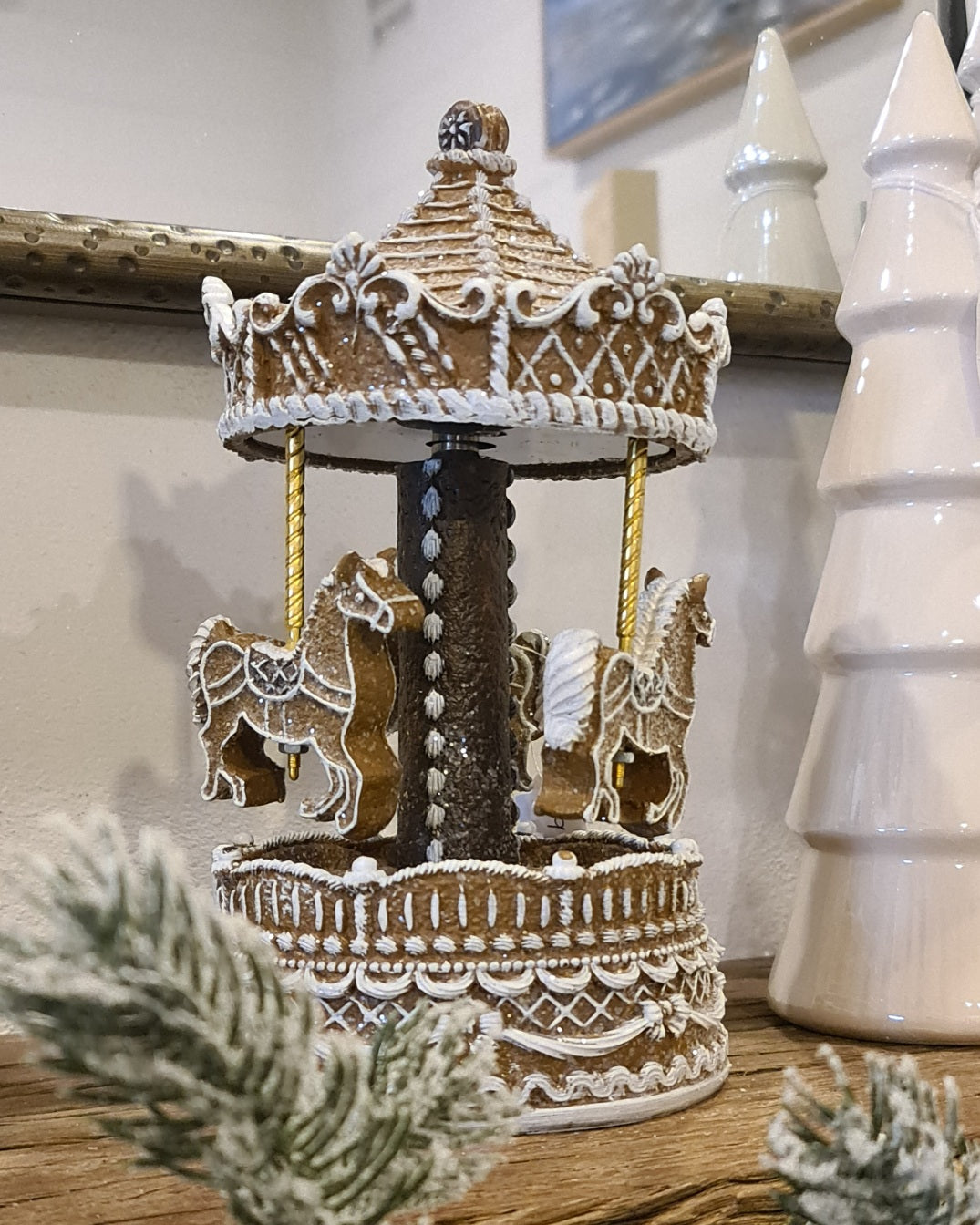 Musical Gingerbread Carousel