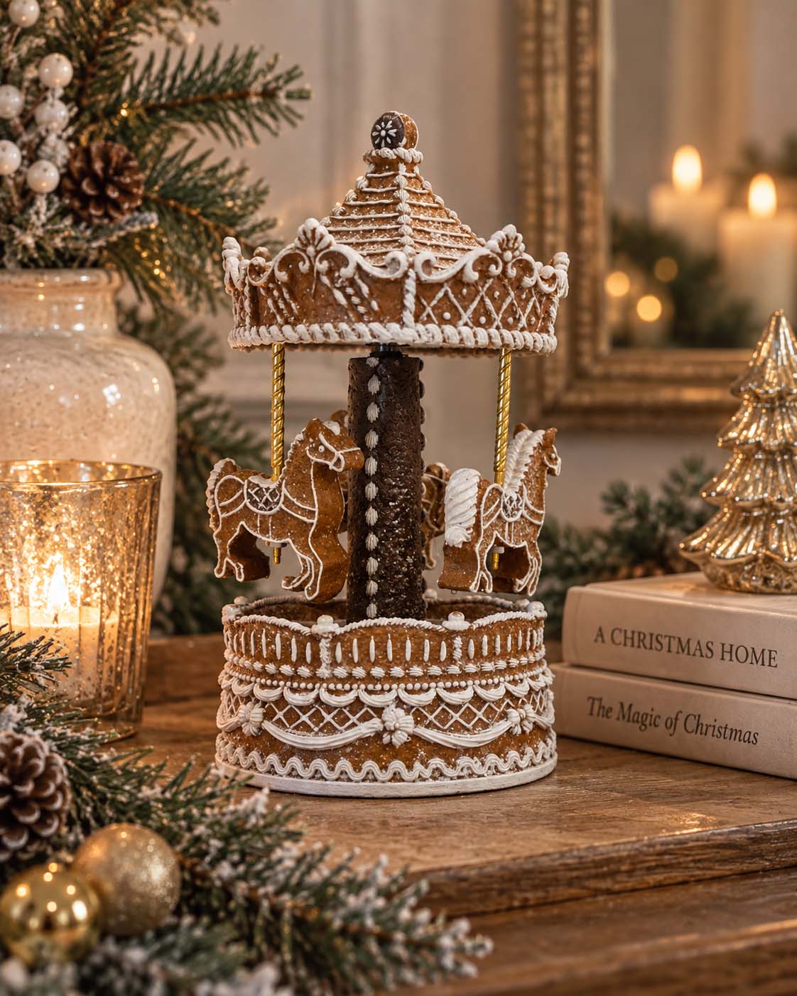 Musical Gingerbread Carousel