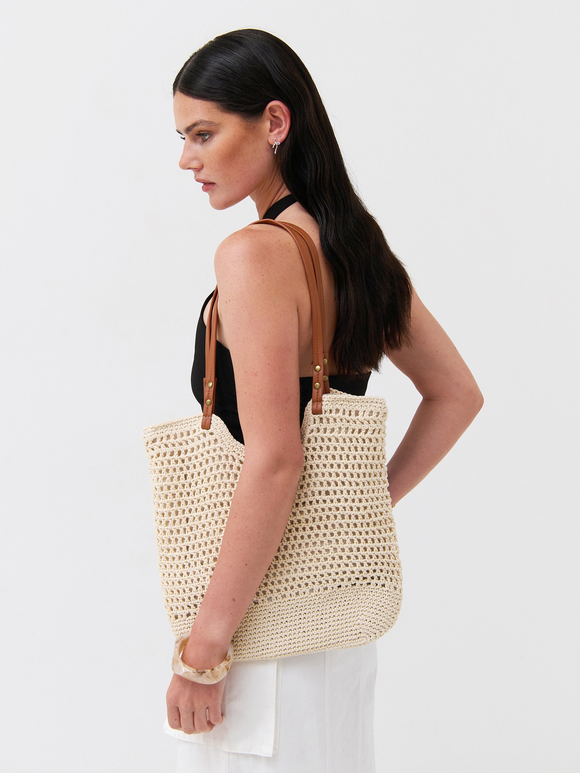 Nora Crochet Tote Bag