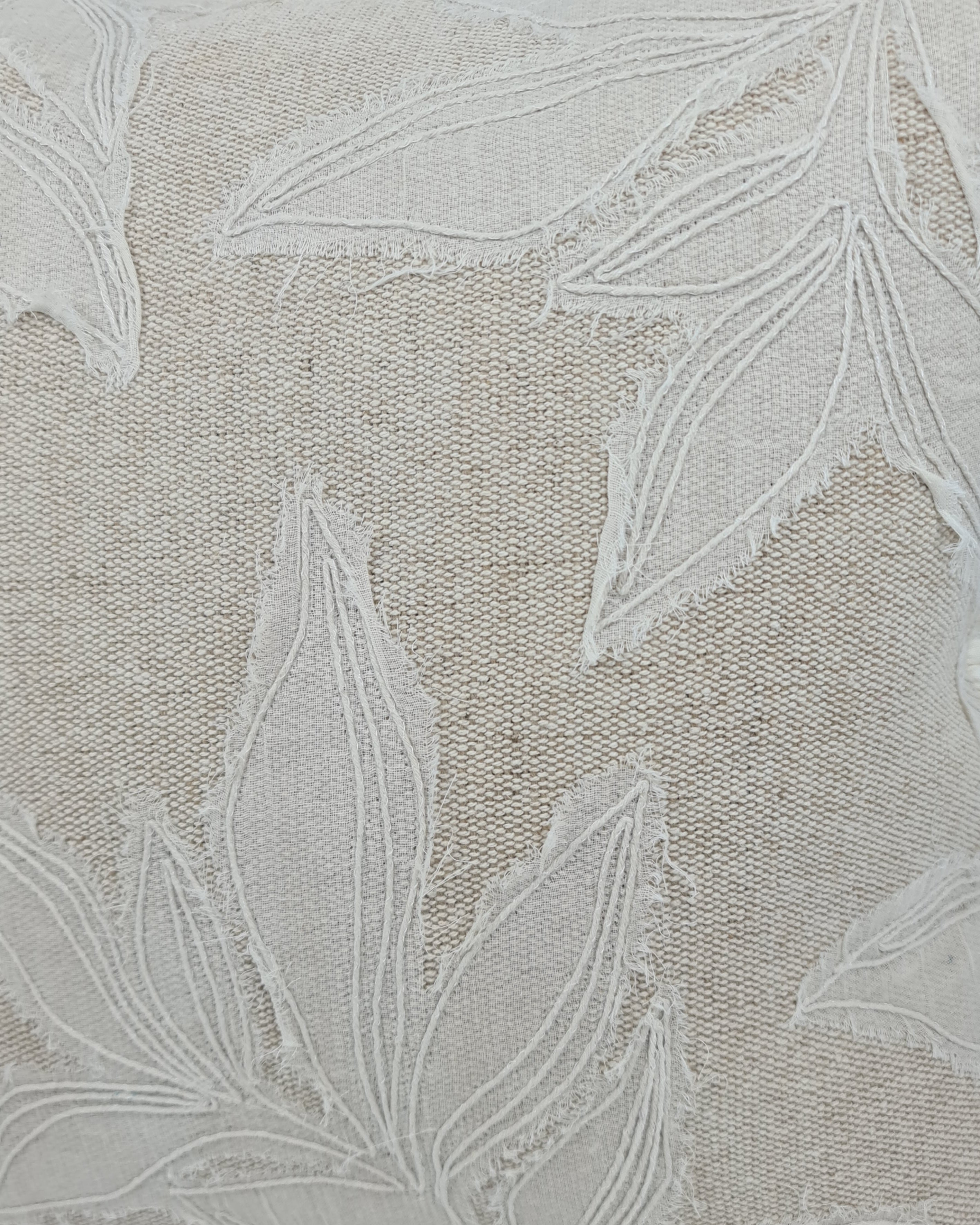 Palm Branch Cushion – Natural (50 x 50cm)