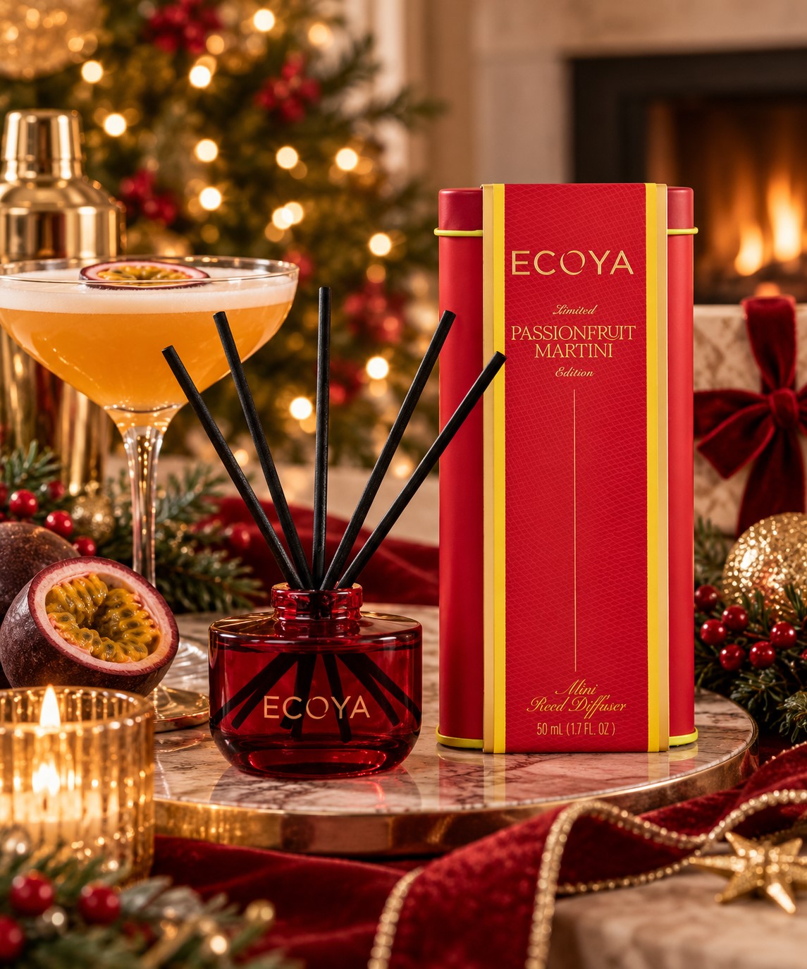 ECOYA Passionfruit Martini Mini Reed Diffuser 50ml