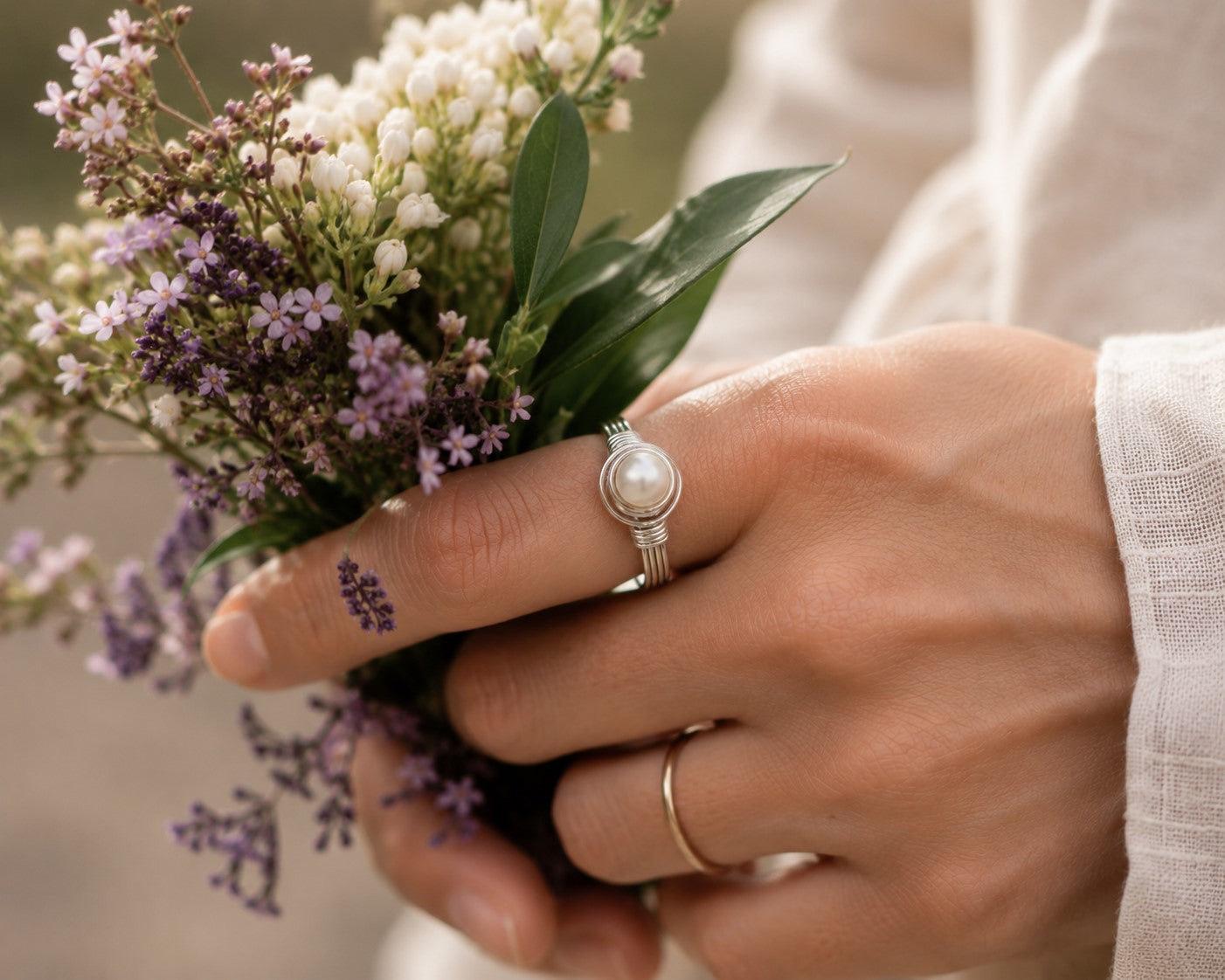 The Pearl Nest Ring – Freshwater Pearl | Sterling Silver