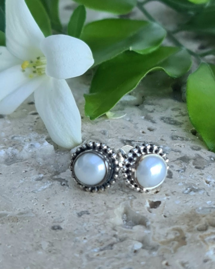 Pearl Stud Earrings