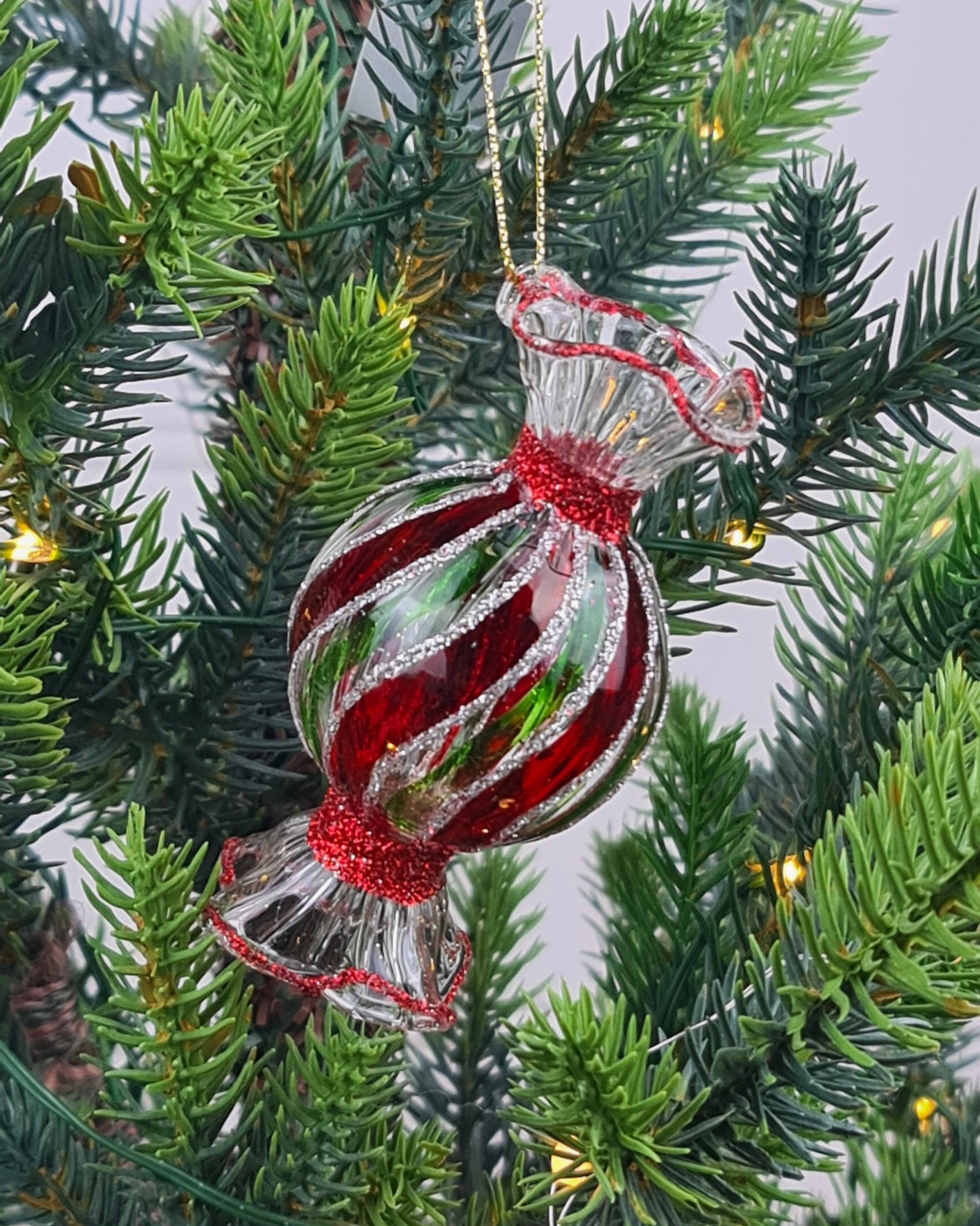 Peppermint Swirl Lolly Hanging Ornament