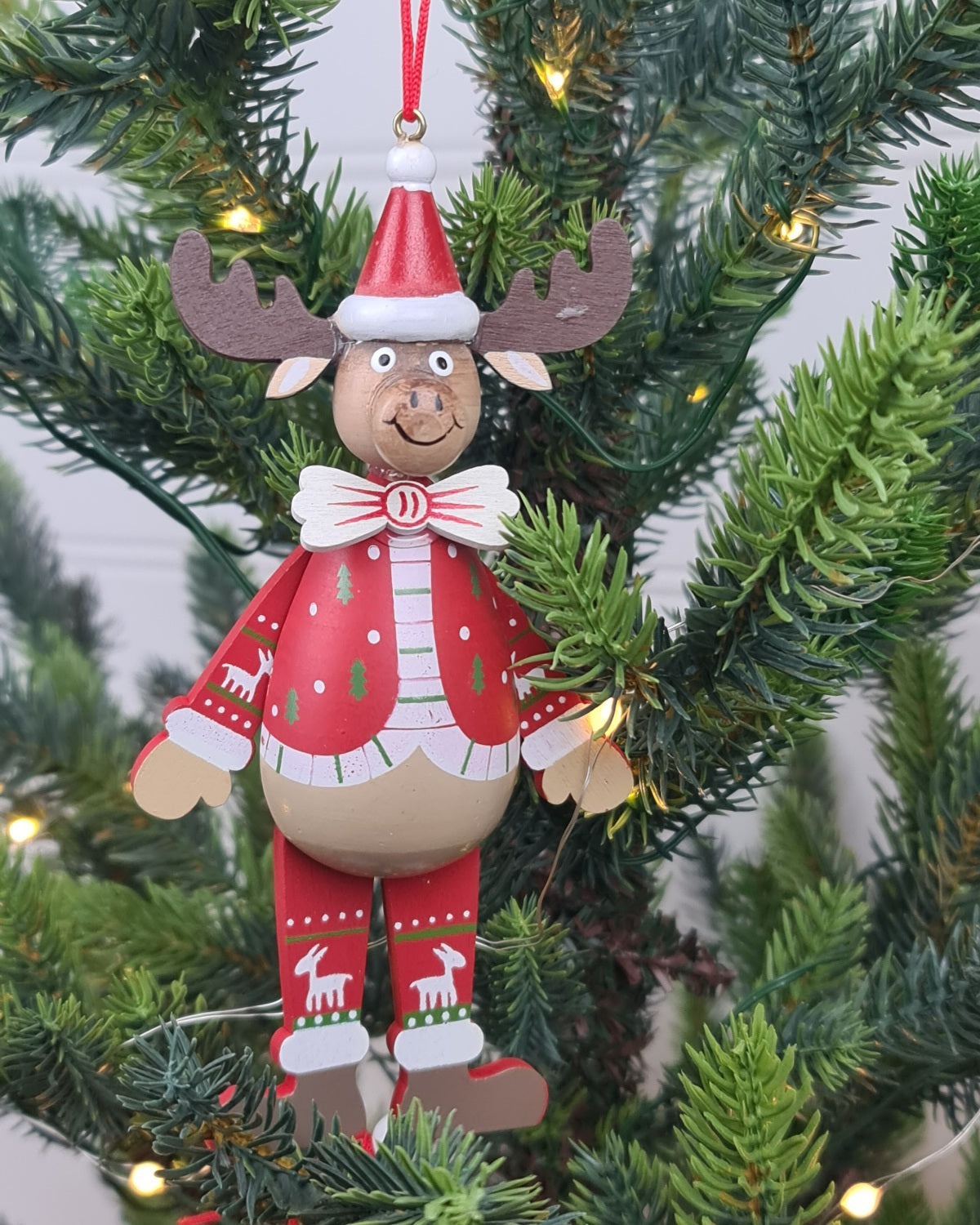 Reindeer Jumping Jack Hanging Ornament