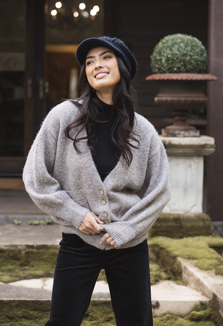 Riley Knit Cardigan – Hazelnut