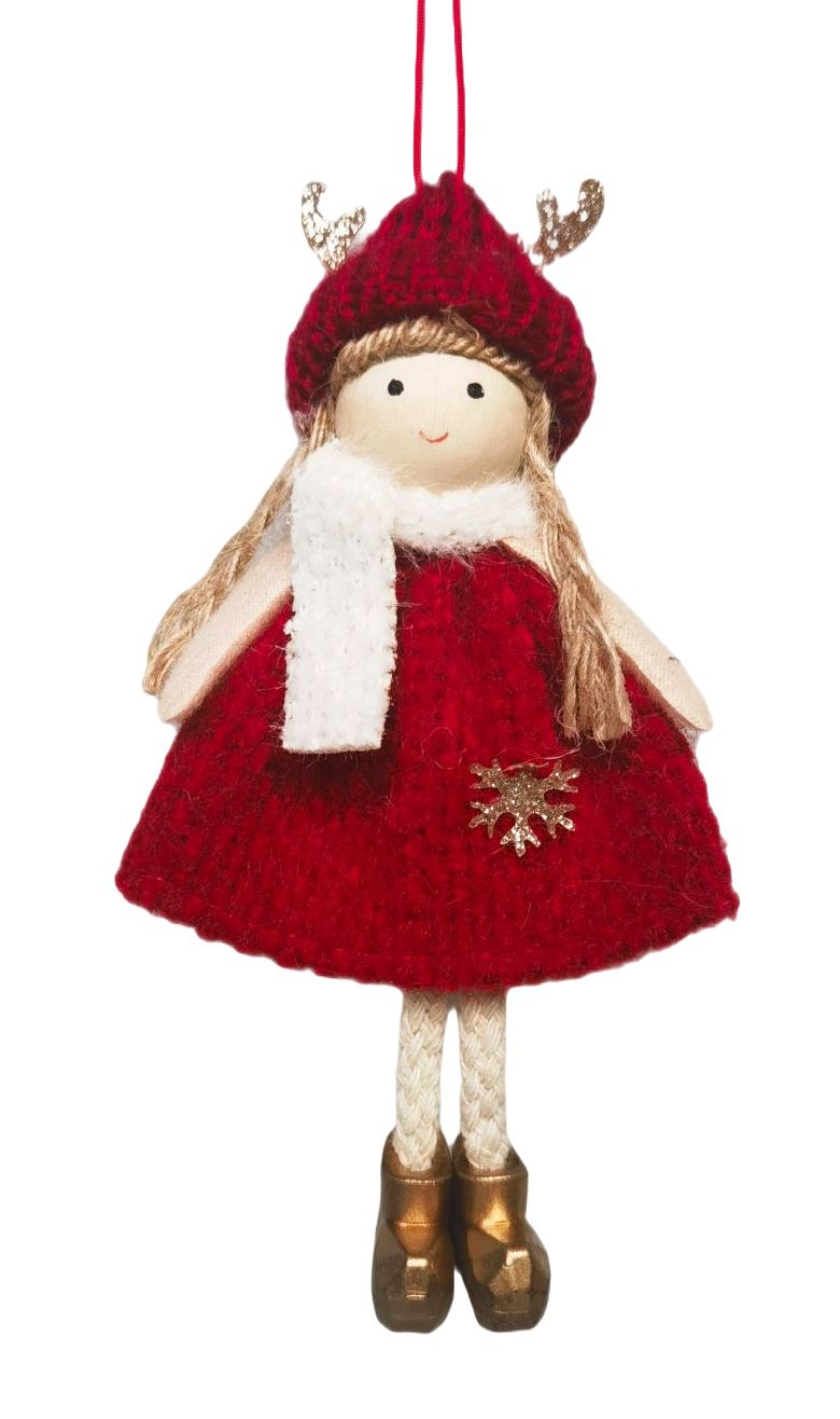 Ruby Red Angel Ornament