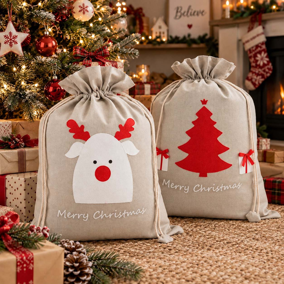 Reindeer Santa Sack 68cm
