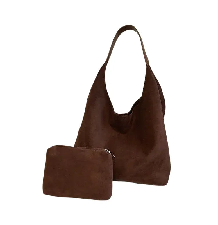 Scarlett Vegan Suede Shoulder Bag
