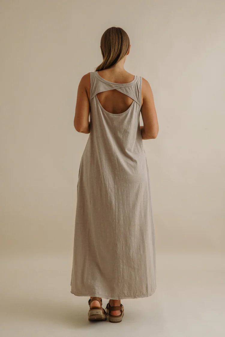 Shoreline Fine Slub Breeze Dress - Vintage Khaki