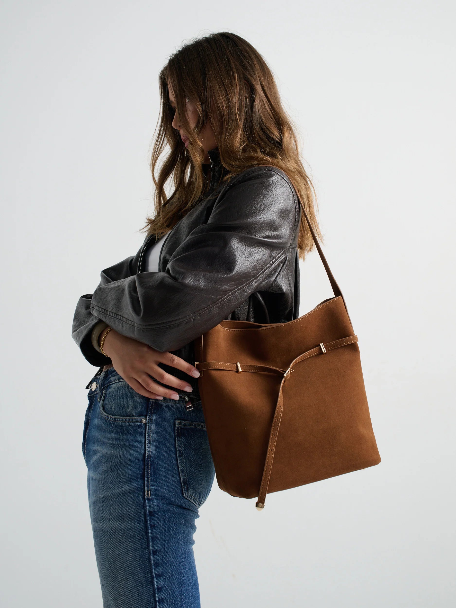 Sienna Vegan Suede Tote Bag