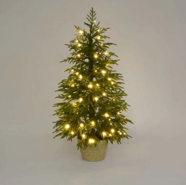 Nordic Pre-Lit Potted Christmas Tree – 1.2mt