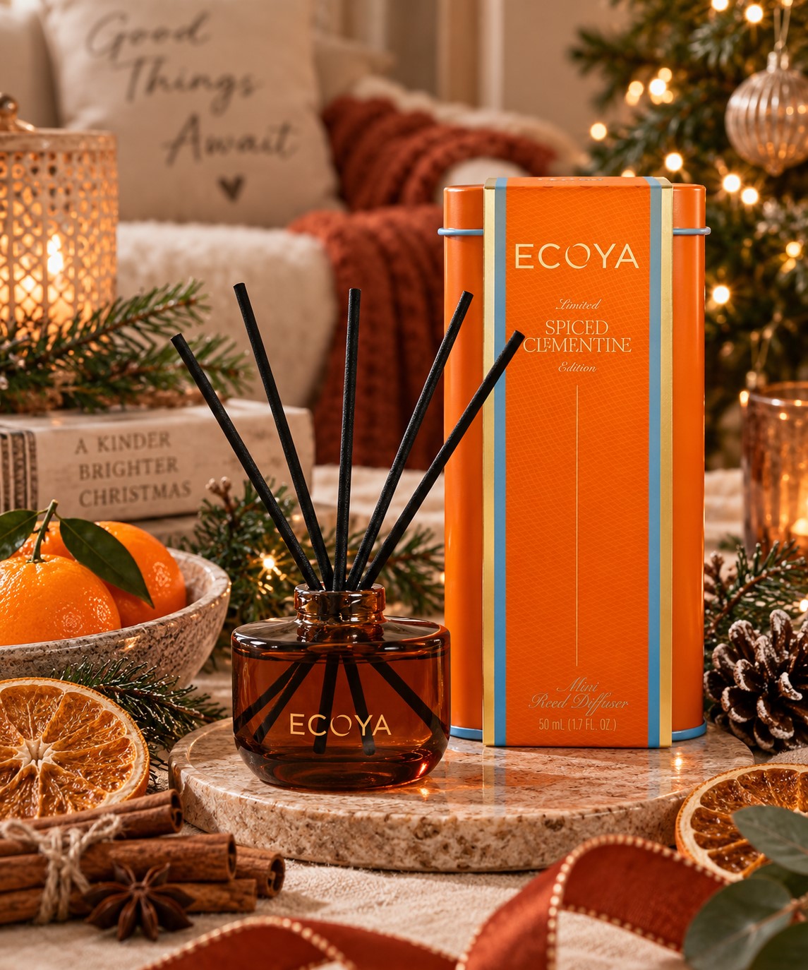 ECOYA Spiced Clementine Mini Reed Diffuser 50ml