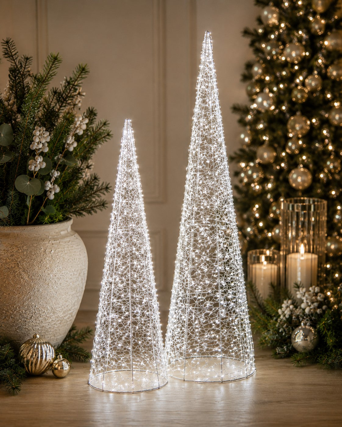 Starlight Cone Tree – LED Light Decoration 100cm