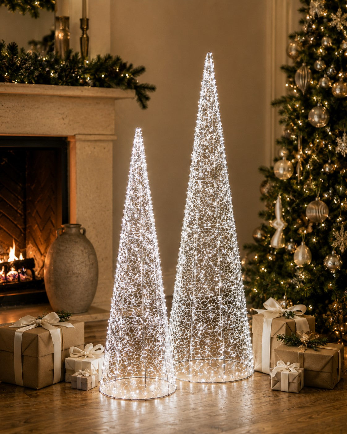 Starlight Cone Tree – LED Light Decoration 80cm