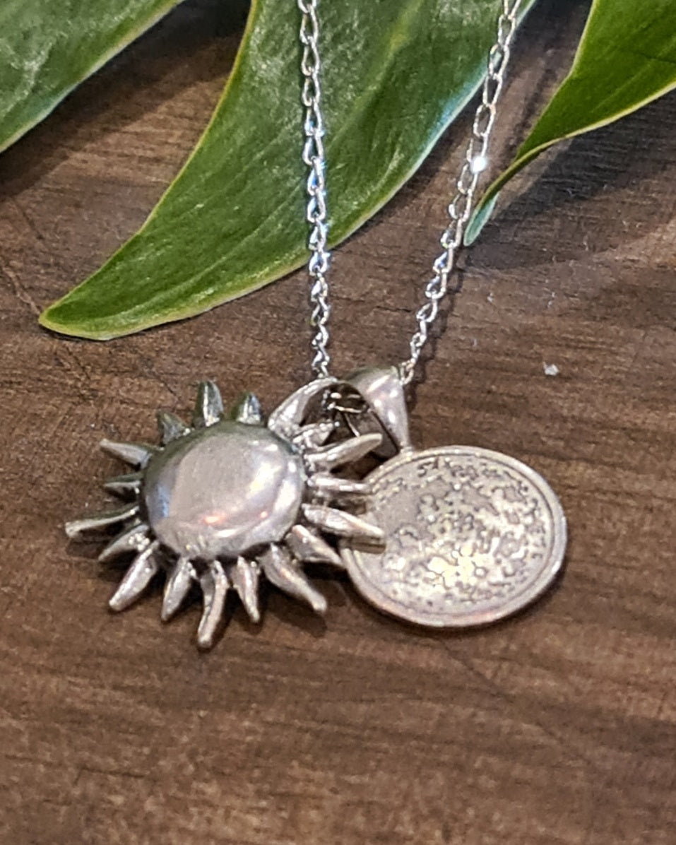 Sun & Moon Pendant Necklace