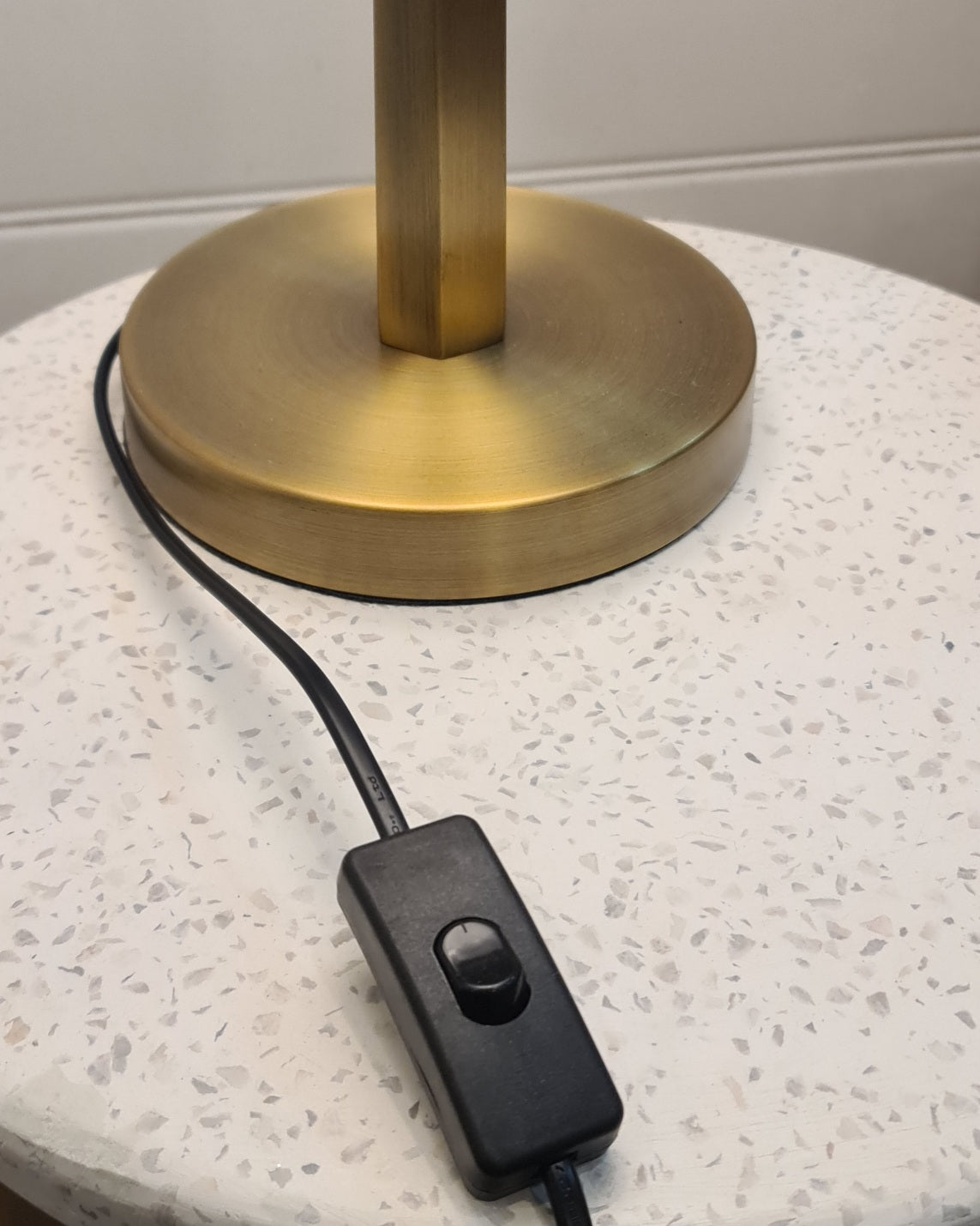 The Isla Table Lamp – Brass & Linen Elegance