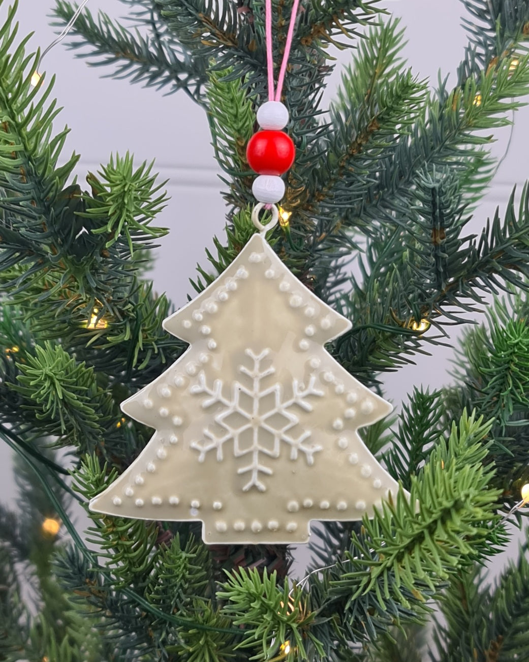 Tree Enamel Hanging Ornament – Grey