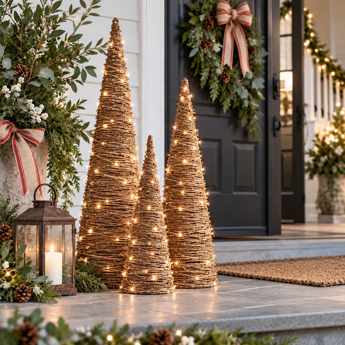 Twist Rustic Trees — Set of 3