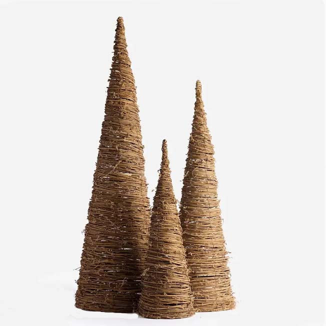 Twist Rustic Trees — Set of 3
