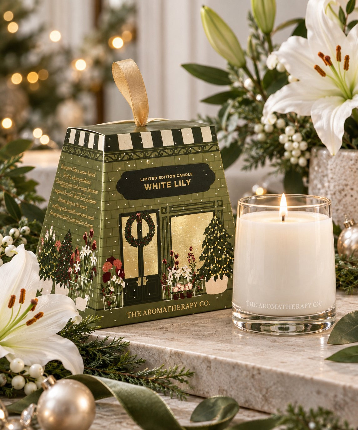 Therapy Festive Candle 80g – White Lily