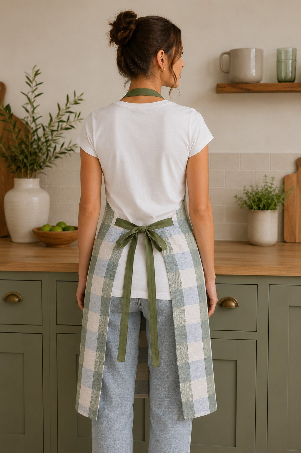 Willow Check Apron