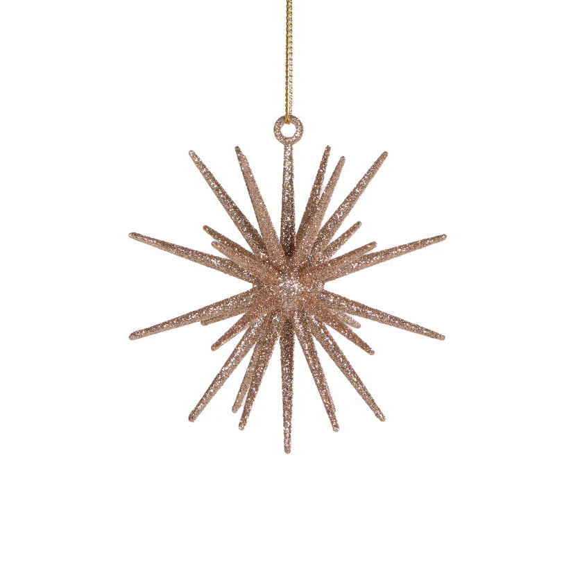 Glitter Orbit Hanging Ornament – Champagne