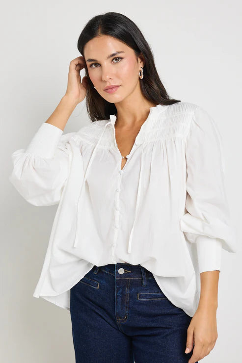 Creator Ivory Pintuck Blouse