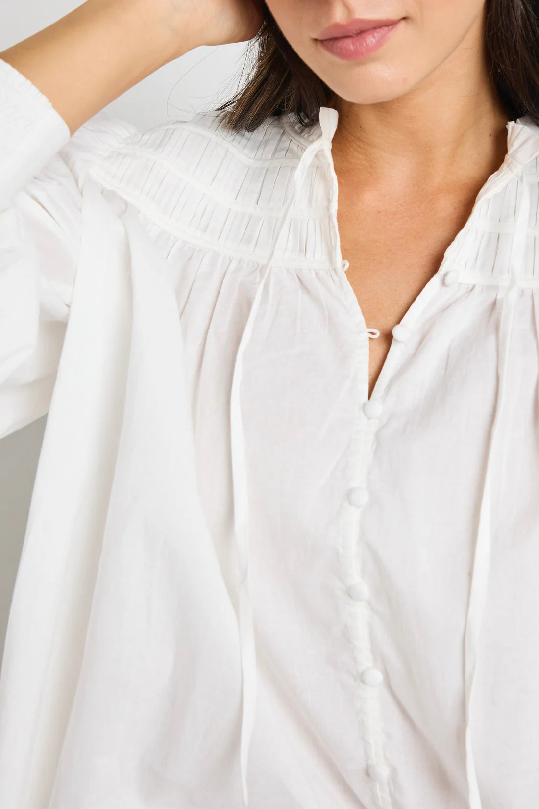 Creator Ivory Pintuck Blouse