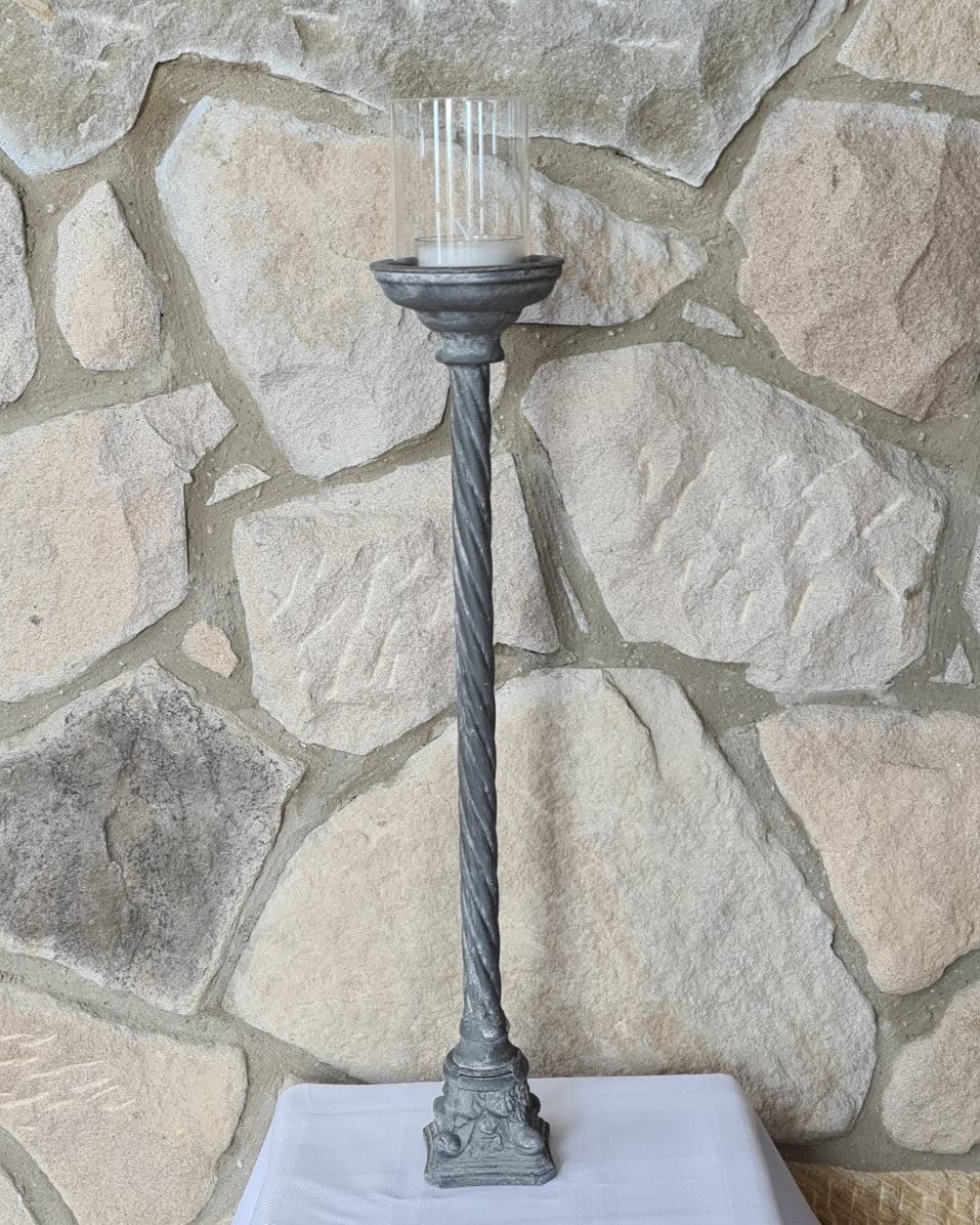 Tall Antique Candle Holder