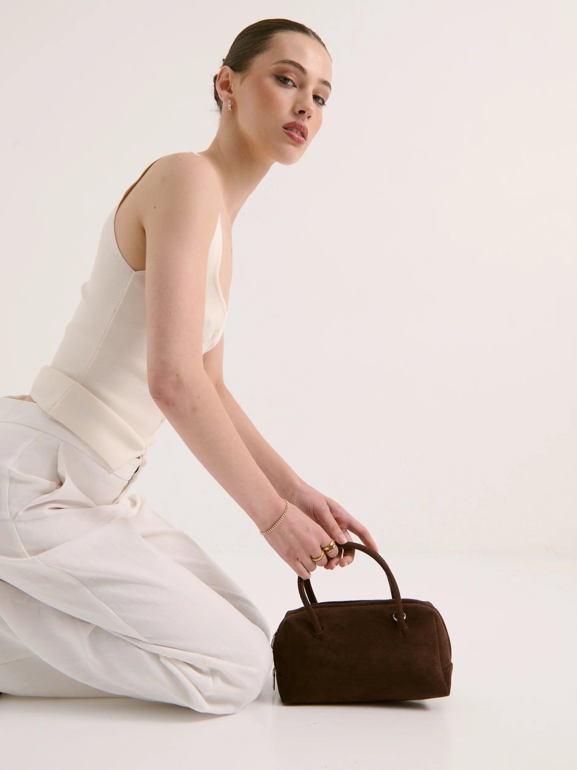 Arden Vegan Suede Crossbody Bag – Coco