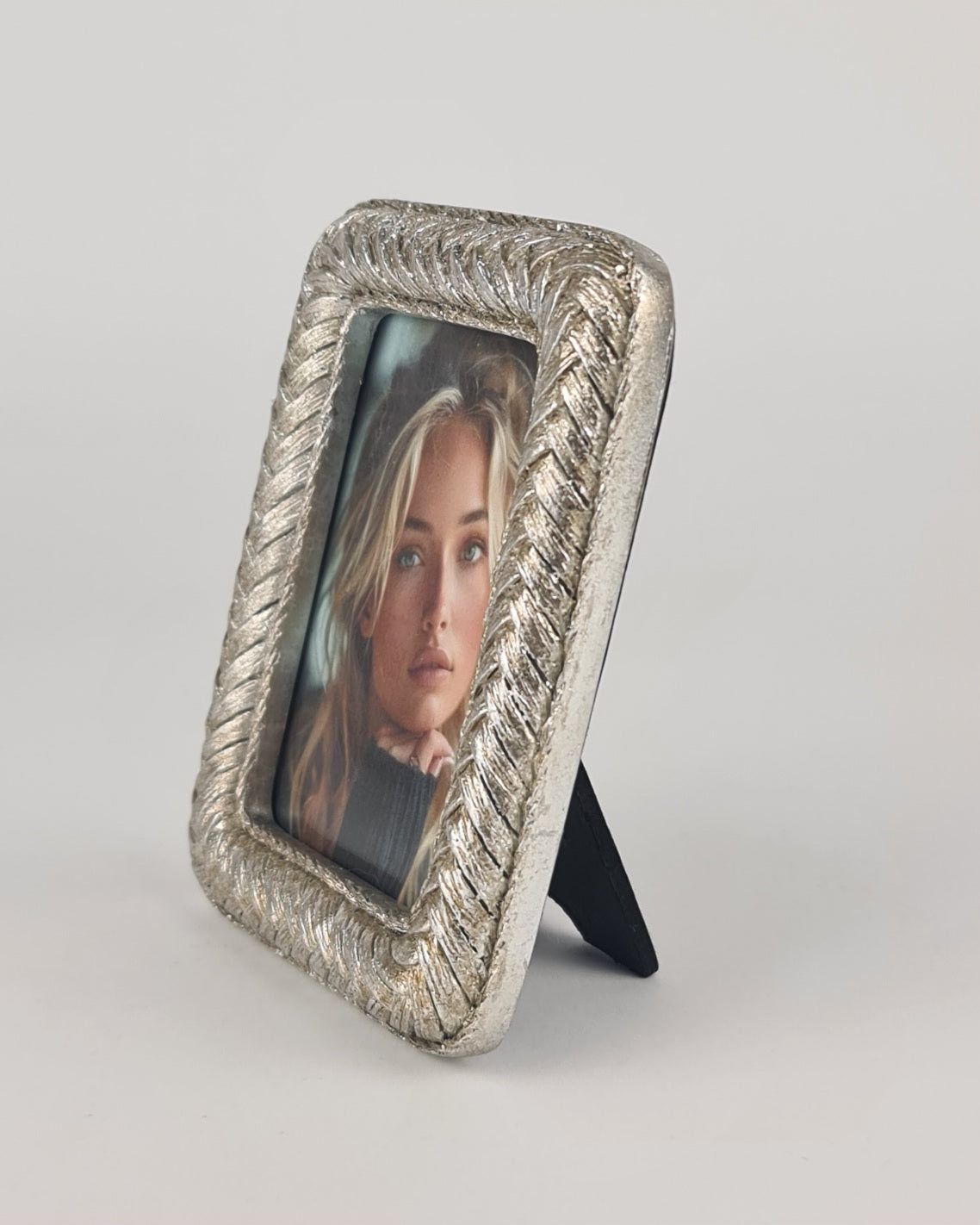 Braided Silver Photo Frame - Rectangle